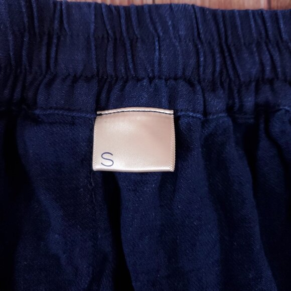 Pilcro Womens Size Small Linen Blend Drawstring Super High Rise Relaxed Pants - Picture 9 of 12